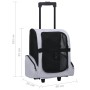 Grauer Mehrzweck-Klappwagen für Haustiere von vidaXL, Kinderwagen für Haustiere - Ref: Foro24-171020, Preis: 52,41 €, Rabatt: %