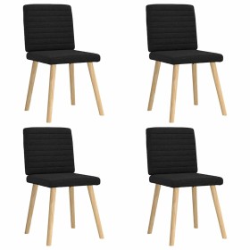 Sillas de comedor 4 unidades tela negras de , Sillas de comedor - Ref: Foro24-3315276, Precio: 200,81 €, Descuento: %