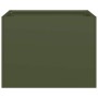 Jardinera acero verde oliva 40x40x30 cm von , Töpfe und Pflanzgefäße - Ref: Foro24-860797, Preis: 43,16 €, Rabatt: %