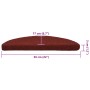 Alfombrilla autoadhesiva escalera 30 uds rojo 56x17x3 cm by , Stair mats - Ref: Foro24-3365683, Price: 73,22 €, Discount: %
