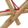 Reclining bamboo and red fabric relaxation chair by vidaXL, Garden chairs - Ref: Foro24-313026, Price: 54,49 €, Discount: %