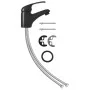 Black sink mixer tap 13x10 cm by vidaXL, Faucets - Ref: Foro24-149080, Price: 26,22 €, Discount: %
