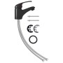 Waschtisch-Mischbatterie schwarz 13x10 cm von vidaXL, Wasserhähne - Ref: Foro24-149080, Preis: 24,47 €, Rabatt: %