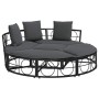 Tumbona cama de jardín sin capota ratán PE negro by , Outdoor beds - Ref: Foro24-4108236, Price: 290,33 €, Discount: %