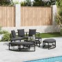 Tumbona cama de jardín sin capota ratán PE negro by , Outdoor beds - Ref: Foro24-4108236, Price: 290,33 €, Discount: %