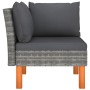 Corner sofa in synthetic rattan and solid eucalyptus wood by vidaXL, Modular outdoor sofas - Ref: Foro24-315754, Price: 97,30...