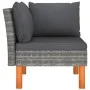 Corner sofa in synthetic rattan and solid eucalyptus wood by vidaXL, Modular outdoor sofas - Ref: Foro24-315754, Price: 90,91...