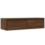 Mueble de TV con luces LED roble marrón 100X35,5x25 cm by , TV Furniture - Ref: Foro24-860244, Price: 85,55 €, Discount: %