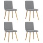 Sillas de comedor 4 unidades tela gris claro de , Sillas de comedor - Ref: Foro24-3315274, Precio: 200,74 €, Descuento: %