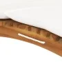 Klappbare Sonnenliege mit cremeweißem Kissen aus massivem Teakholz von vidaXL, Liegen - Ref: Foro24-310667, Preis: 191,60 €, ...