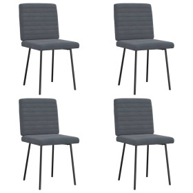 Sillas de comedor 4 unidades terciopelo gris oscuro by , dining chairs - Ref: Foro24-3315257, Price: 169,25 €, Discount: %