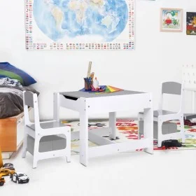 Kinder-Tisch mit 2 Stühlen aus weißem MDF. von vidaXL, Möbelsets für Babys und Kleinkinder - Ref: Foro24-80283, Preis: 111,72...