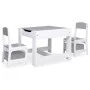 Kinder-Tisch mit 2 Stühlen aus weißem MDF. von vidaXL, Möbelsets für Babys und Kleinkinder - Ref: Foro24-80283, Preis: 111,72...