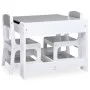 Kinder-Tisch mit 2 Stühlen aus weißem MDF. von vidaXL, Möbelsets für Babys und Kleinkinder - Ref: Foro24-80283, Preis: 111,72...