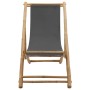 Bamboo beach chair with dark gray canvas by vidaXL, Garden chairs - Ref: Foro24-313018, Price: 45,69 €, Discount: %