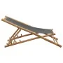 Silla de playa de bambú y lona gris oscuro de vidaXL, Sillas de jardín - Ref: Foro24-313018, Precio: 59,85 €, Descuento: %