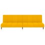 Sofá cama de 2 plazas terciopelo amarillo by , Sofas - Ref: Foro24-375881, Price: 253,56 €, Discount: %