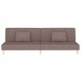 Sofá cama de 2 plazas con dos almohadas tela gris taupe by , Sofas - Ref: Foro24-375897, Price: 227,59 €, Discount: %