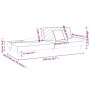 Sofá cama de 2 plazas con dos almohadas tela gris taupe by , Sofas - Ref: Foro24-375897, Price: 227,59 €, Discount: %