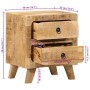Mesita de noche de madera maciza de mango rugosa 40x32x46 cm by , Nightstands - Ref: Foro24-4104511, Price: 124,24 €, Discoun...