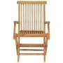 Folding garden chairs 3 units solid teak wood by vidaXL, Garden chairs - Ref: Foro24-315444, Price: 244,78 €, Discount: %