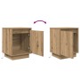 Mesitas de noche con luces LED 2 uds roble artisan 38x34x50 cm by , Nightstands - Ref: Foro24-861282, Price: 79,64 €, Discoun...