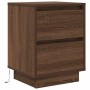 Mesillas de noche con luces LED 2 uds roble marrón 38x34x50 cm by , Nightstands - Ref: Foro24-861296, Price: 113,26 €, Discou...