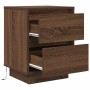 Mesillas de noche con luces LED 2 uds roble marrón 38x34x50 cm by , Nightstands - Ref: Foro24-861296, Price: 113,26 €, Discou...