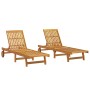 Tumbonas 2 unidades madera maciza de acacia de , Tumbonas - Ref: Foro24-3325193, Precio: 334,65 €, Descuento: %