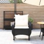 Silla mecedora de jardín con cojines ratán sintético negro by , Garden chairs - Ref: Foro24-4104193, Price: 110,57 €, Discoun...