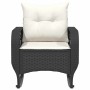 Silla mecedora de jardín con cojines ratán sintético negro by , Garden chairs - Ref: Foro24-4104193, Price: 110,57 €, Discoun...