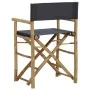 Klappbare Regiestühle 2 Stück aus Bambus und dunkelgrauem Stoff von vidaXL, Gartenstühle - Ref: Foro24-313029, Preis: 67,43 €...