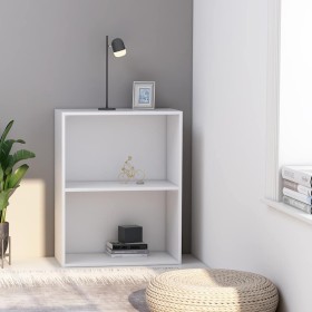 Estantería de 2niveles madera contrachapada blanca 60x30x76,5cm von , Bücherregale und Regale - Ref: Foro24-800963, Preis: 40...