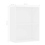 Estantería de 2niveles madera contrachapada blanca 60x30x76,5cm by , Bookcases and shelves - Ref: Foro24-800963, Price: 40,18...