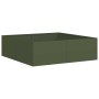 Jardinera acero verde oliva 100x100x30 cm von , Töpfe und Pflanzgefäße - Ref: Foro24-860811, Preis: 73,27 €, Rabatt: %
