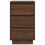Mesilla de noche con luces LED roble marrón 38x34x65 cm by , Nightstands - Ref: Foro24-861307, Price: 73,52 €, Discount: %