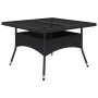 Set de comedor de jardín 9 piezas ratán PE y vidrio negro de vidaXL, Conjuntos de jardín - Ref: Foro24-3058338, Precio: 538,3...