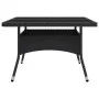 Garden dining set 9 pieces PE rattan and black glass by vidaXL, Garden sets - Ref: Foro24-3058338, Price: 677,62 €, Discount: %
