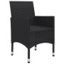 Set de comedor de jardín 9 piezas ratán PE y vidrio negro de vidaXL, Conjuntos de jardín - Ref: Foro24-3058338, Precio: 538,3...