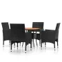 5-teiliges Garten-Ess-Set aus schwarzem synthetischem Rattan von vidaXL, Gartensets - Ref: Foro24-3058492, Preis: 327,14 €, R...