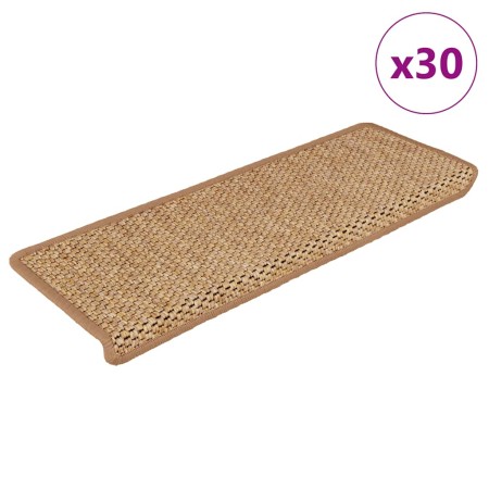 Alfombra autoadhesiva escalera sisal 30 uds 65x21x4 cm Orange by , Stair mats - Ref: Foro24-3365889, Price: 217,29 €, Discoun...