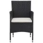 5-Piece Black Synthetic Rattan Garden Dining Set by vidaXL, Garden sets - Ref: Foro24-3058492, Price: 327,14 €, Discount: %