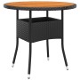 5-Piece Black Synthetic Rattan Garden Dining Set by vidaXL, Garden sets - Ref: Foro24-3058492, Price: 292,03 €, Discount: %