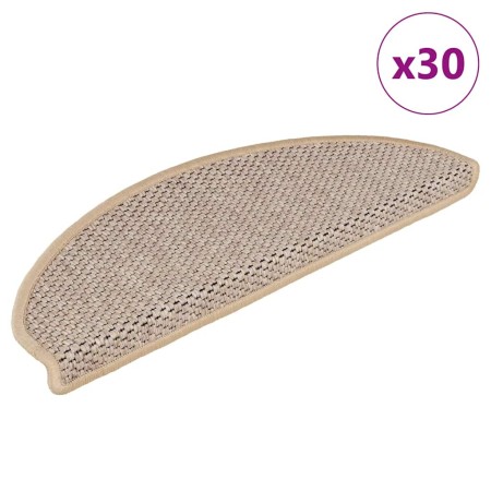 Alfombra autoadhesiva escalera sisal 30 uds beige claro de , Alfombrillas para escalones - Ref: Foro24-3365880, Precio: 206,6...