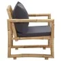 Sillas de jardín con cojines 2 unidades bambú de vidaXL, Sillas de jardín - Ref: Foro24-315599, Precio: 213,92 €, Descuento: %