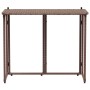 Mesa de jardín plegable marrón 90x51x75 cm ratán sintético by , Garden tables - Ref: Foro24-4108255, Price: 81,94 €, Discount: %
