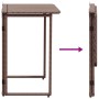 Mesa de jardín plegable marrón 90x51x75 cm ratán sintético by , Garden tables - Ref: Foro24-4108255, Price: 81,94 €, Discount: %