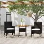 3-teiliges Garten-Ess-Set aus schwarzem synthetischem Rattan von vidaXL, Gartensets - Ref: Foro24-3058482, Preis: 220,53 €, R...