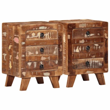 Mesilla de noche 2 uds 37x32x50 cm madera maciza reciclada by , Nightstands - Ref: Foro24-4104518, Price: 236,17 €, Discount: %