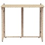 Mesa de jardín plegable ratán sintético beige 90x51x75 cm von , Gartentische - Ref: Foro24-4108257, Preis: 82,43 €, Rabatt: %
